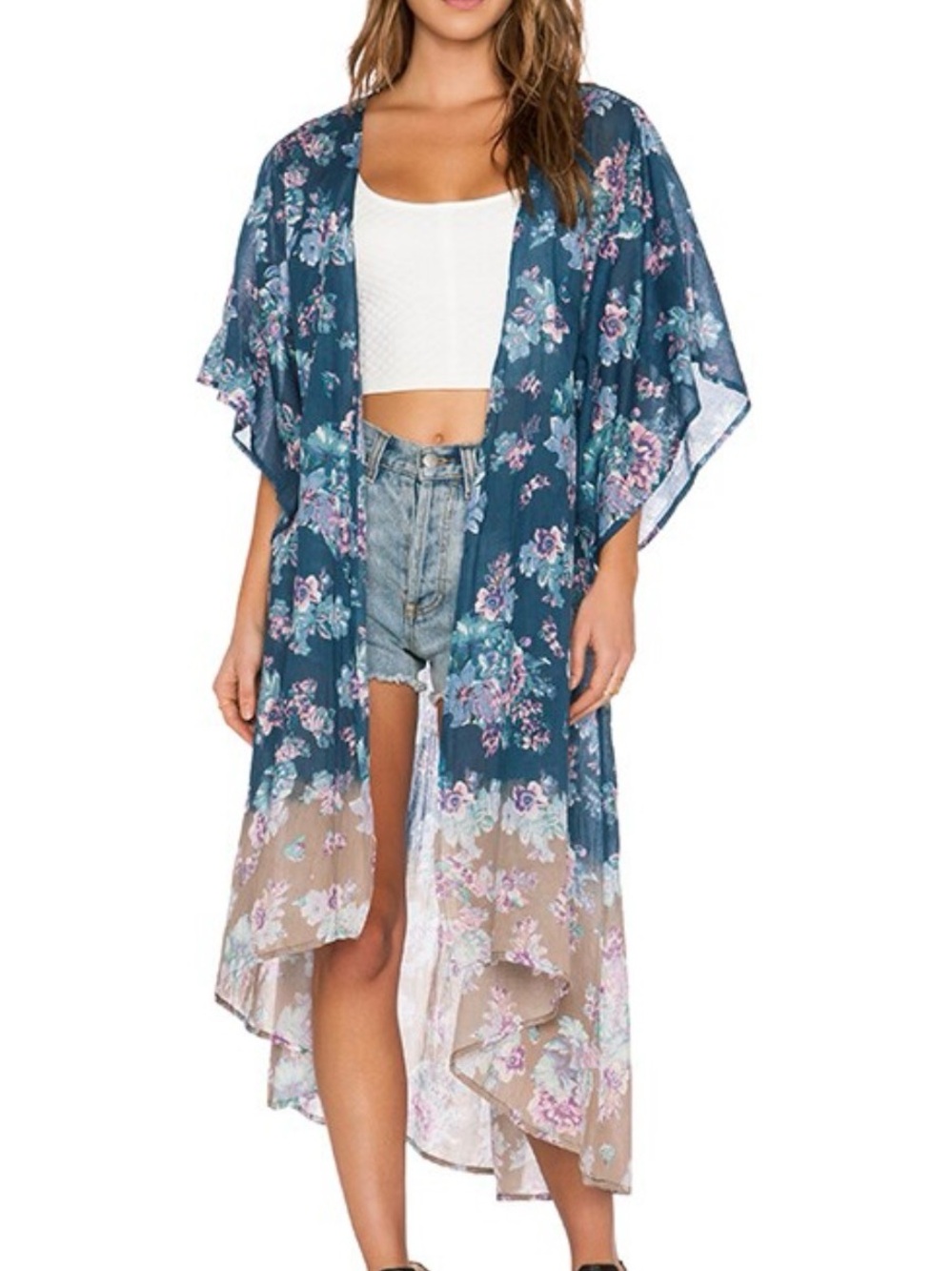 Band of Gypsies Floral Kimono Duster